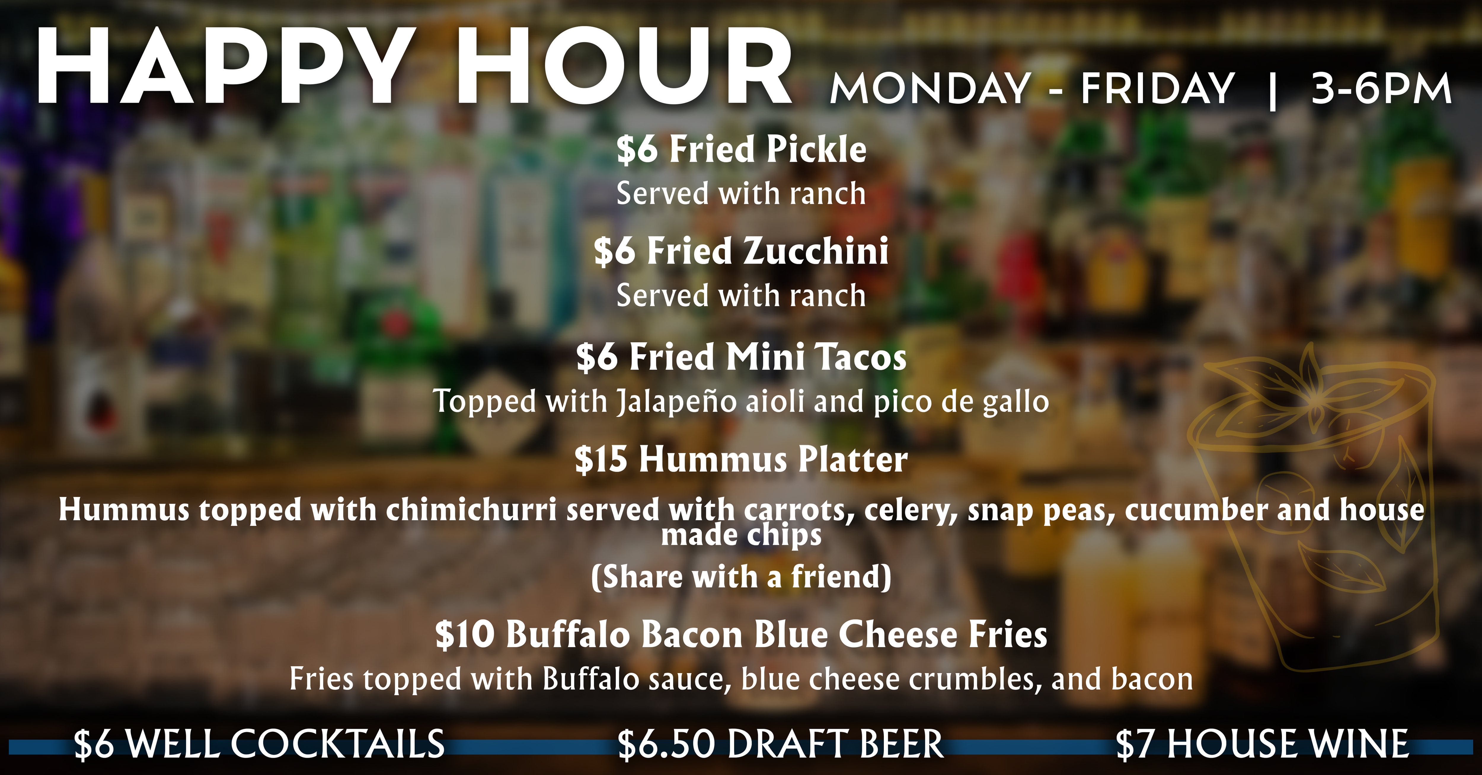 Happy Hour specials at the Officer's Club in McClellan Park